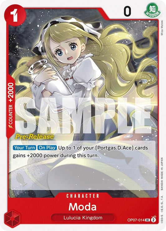 Image for Moda (OP07-014) [500 Years in the Future Pre-Release Cards] - One Piece Card Game