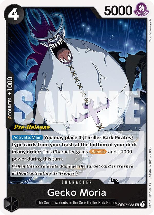 Image for Gecko Moria (083) (OP07-083) [500 Years in the Future Pre-Release Cards] - One Piece Card Game