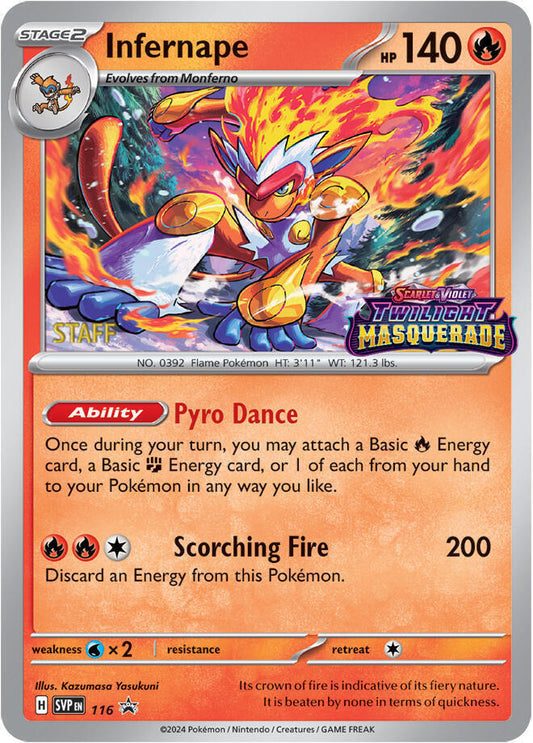 Infernape - 116 (Prerelease) (116) [SV: Scarlet & Violet Promo Cards]