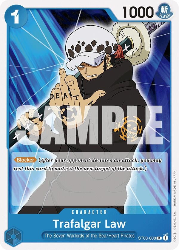 Image for Trafalgar Law (ST03-008) (3008) [Starter Deck 17: BLUE Donquixote Doflamingo] - One Piece Card Game