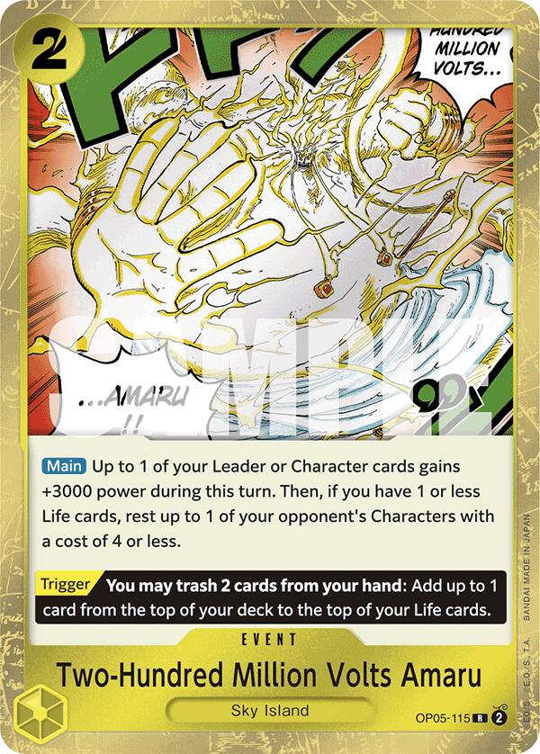 Two-Hundred Million Volts Amaru (Jolly Roger Foil) (OP05-115) [Premium Booster -The Best-]