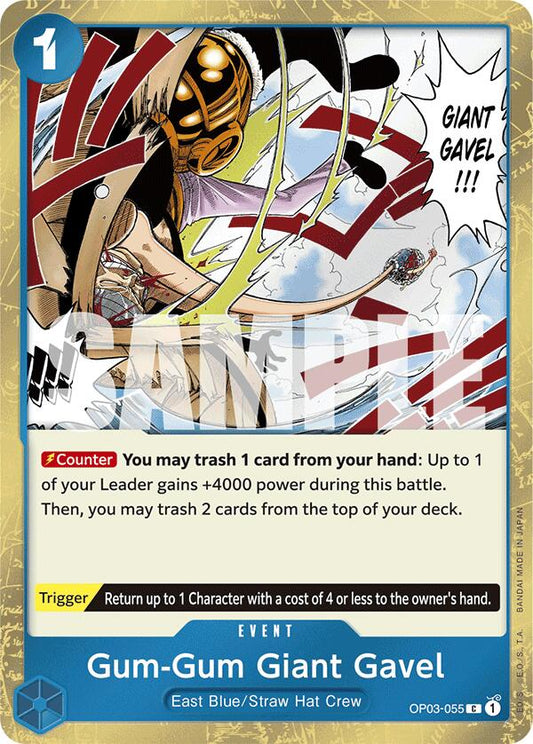 Gum-Gum Giant Gavel (Jolly Roger Foil) (OP03-055) [Premium Booster -The Best-]