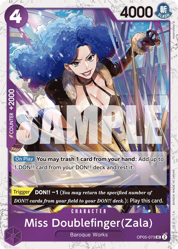 Miss Doublefinger(Zala) (Jolly Roger Foil) (OP05-073) [Premium Booster -The Best-]