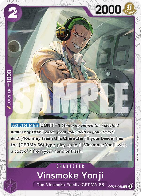 Vinsmoke Yonji (OP06-066) (Jolly Roger Foil) (OP06-066) [Premium Booster -The Best-]
