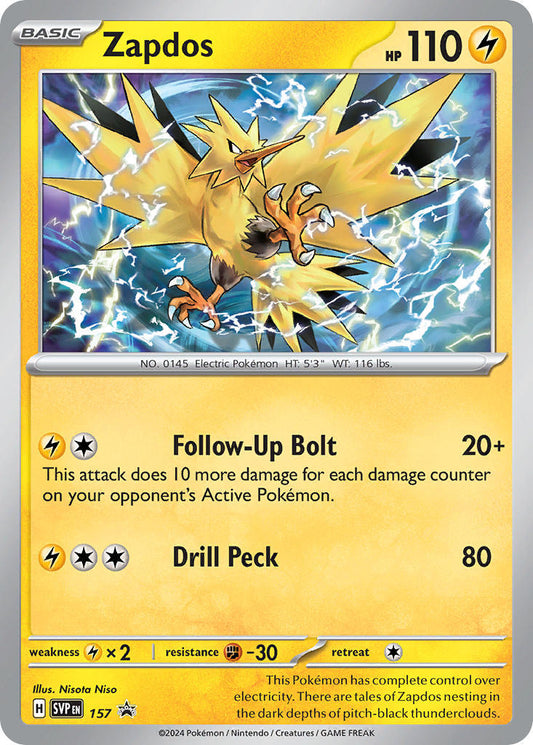 Zapdos - 157 (157) [SV: Scarlet & Violet Promo Cards]