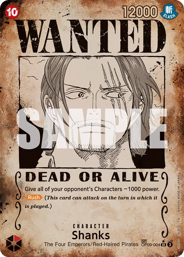 Shanks (004) (Wanted Poster) (OP09-004) [Emperors in the New World]