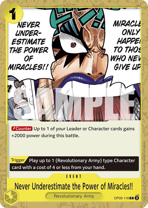 Never Underestimate the Power of Miracles!! (OP09-116) [Emperors in the New World]