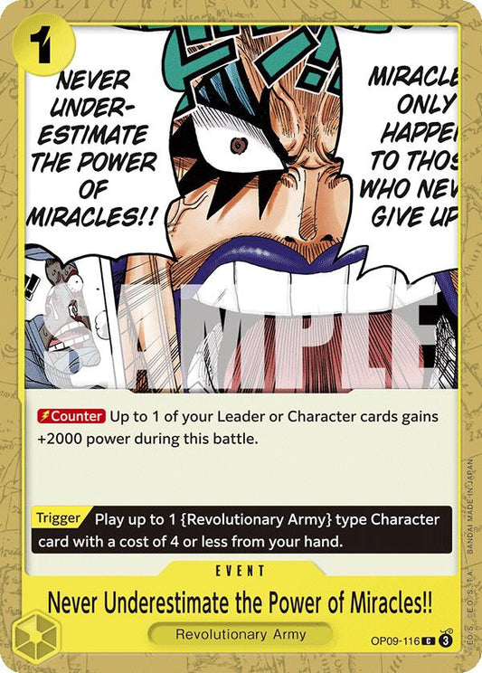 Never Underestimate the Power of Miracles!! (OP09-116) [Emperors in the New World]