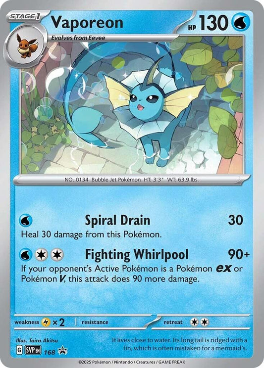 Vaporeon - 168 (Cosmos Holo) (168) [SV: Scarlet & Violet Promo Cards]
