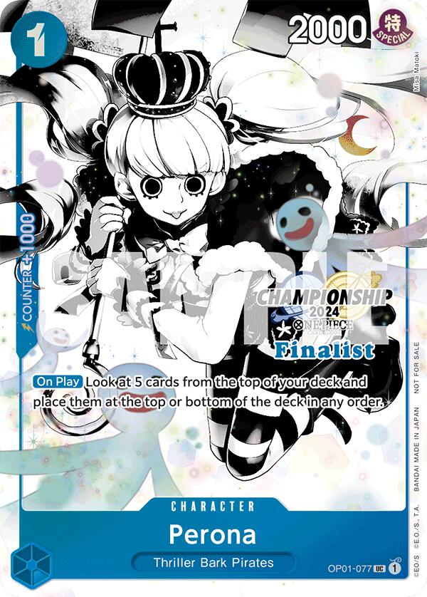 Perona (Championship 2024 Finalist Card Set Vol. 2) (OP01-077) [One Piece Promotion Cards]