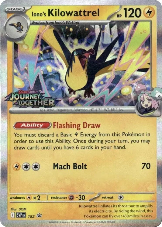 Iono's Kilowattrel - 182 (Prerelease) (182) [SV: Scarlet & Violet Promo Cards]