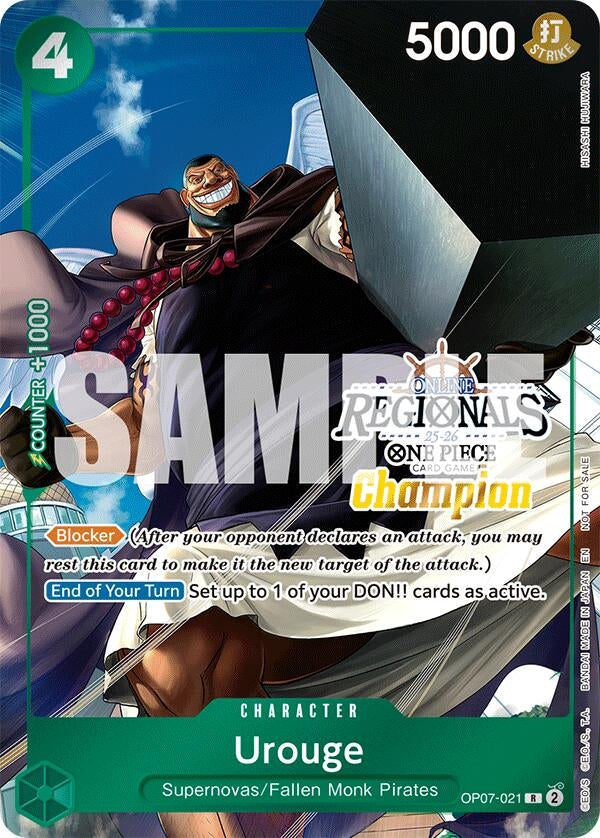 Urouge (Regional Champion Card Set 2025 Vol.1) (OP07-021) [One Piece Promotion Cards]