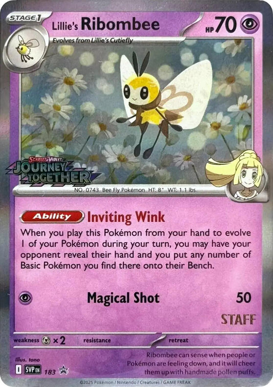 Lillie's Ribombee - 183 (Prerelease) (183) [SV: Scarlet & Violet Promo Cards]