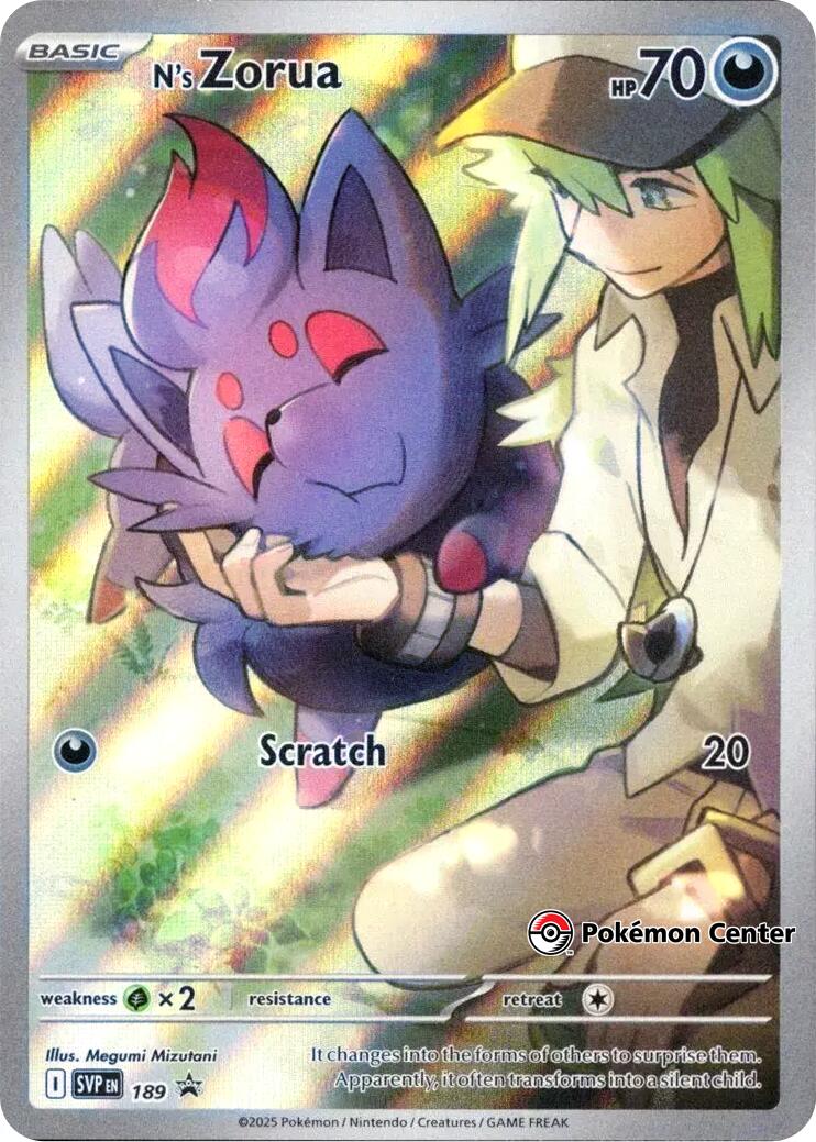 N's Zorua - 189 (Pokemon Center Exclusive) (189) [SV: Scarlet & Violet Promo Cards]