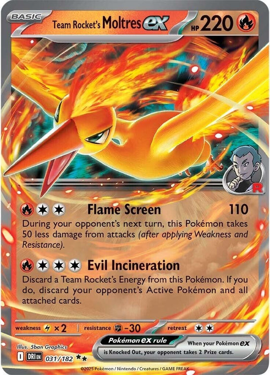 Team Rocket's Moltres ex (031/182) (SV10: Destined Rivals)