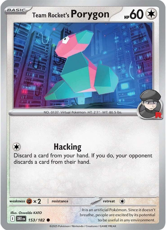 Team Rocket's Porygon (153/182) (SV10: Destined Rivals)