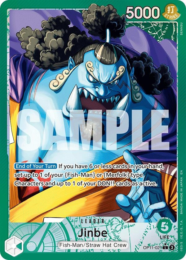 Jinbe (021) (Alternate Art) (OP11-021) (A Fist of Divine Speed)