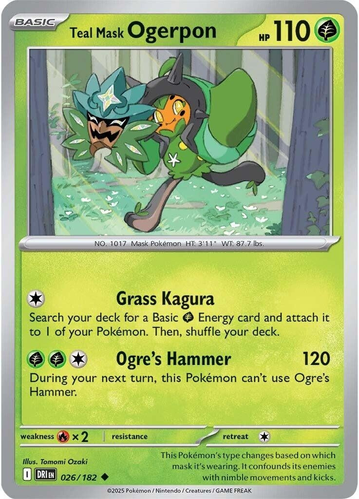 Teal Mask Ogerpon (026/182) (SV10: Destined Rivals)