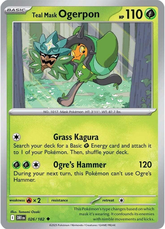 Teal Mask Ogerpon (026/182) (SV10: Destined Rivals)