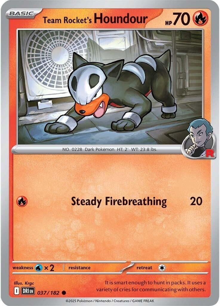 Team Rocket's Houndour (037/182) (SV10: Destined Rivals)