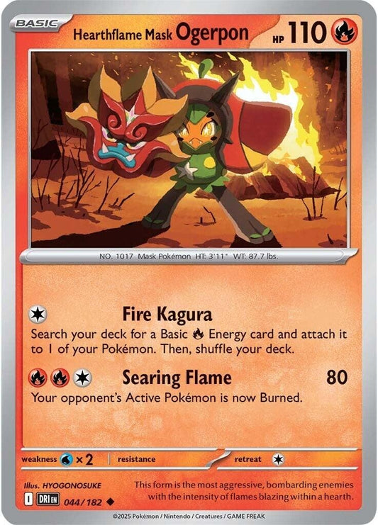 Hearthflame Mask Ogerpon (044/182) (SV10: Destined Rivals)