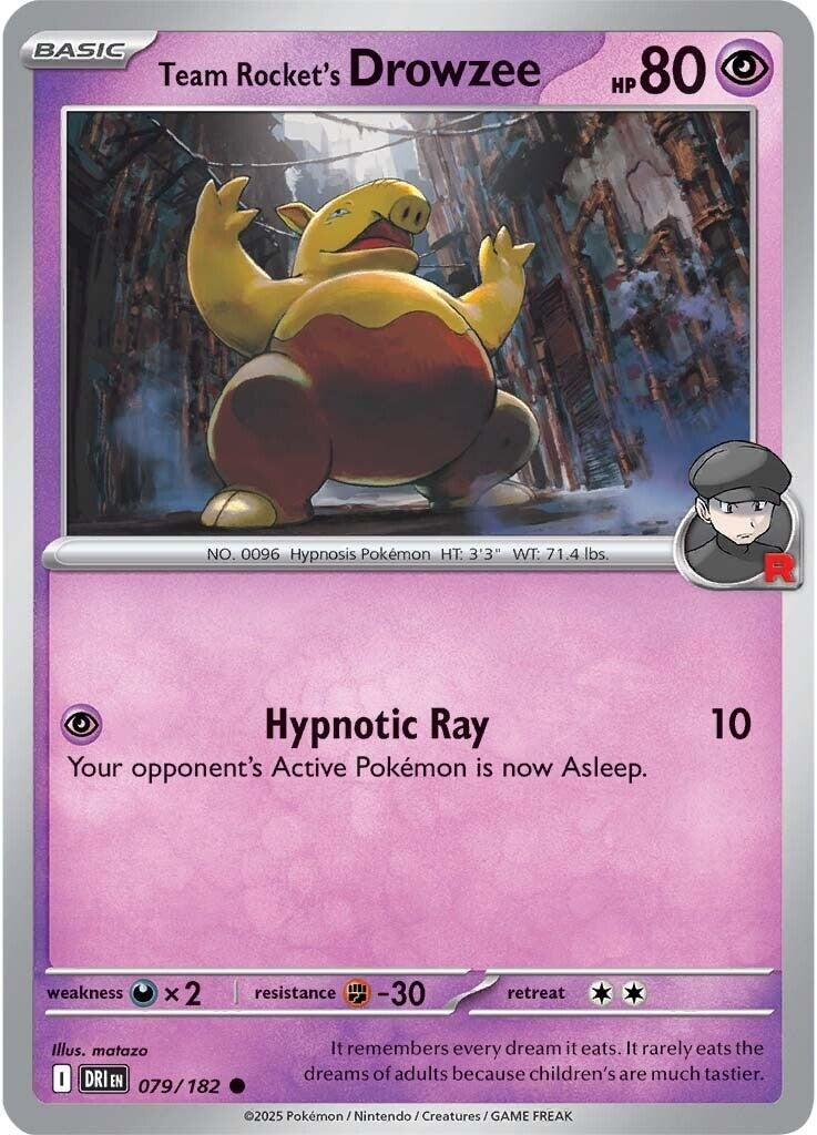 Team Rocket's Drowzee (079/182) (SV10: Destined Rivals)
