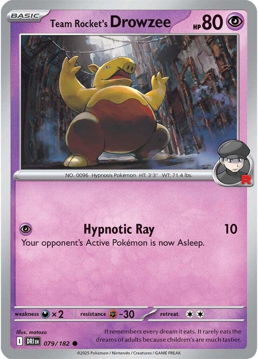 Team Rocket's Drowzee (079/182) (SV10: Destined Rivals)