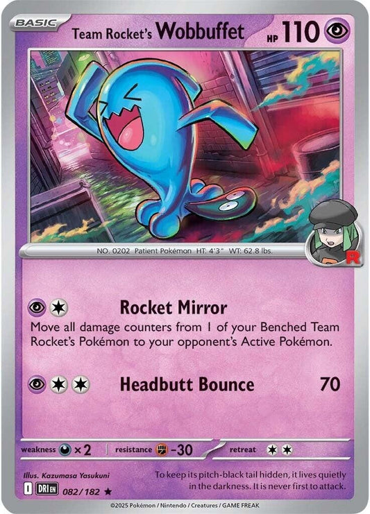 Team Rocket's Wobbuffet (082/182) (SV10: Destined Rivals)