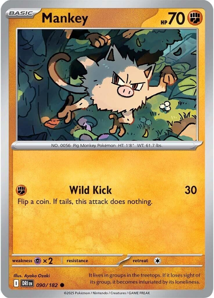 Mankey (090/182) (SV10: Destined Rivals)