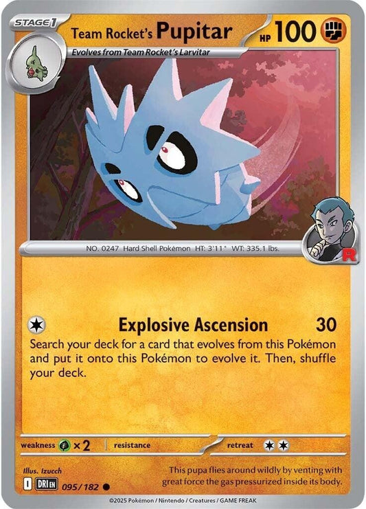 Team Rocket's Pupitar (095/182) (SV10: Destined Rivals)