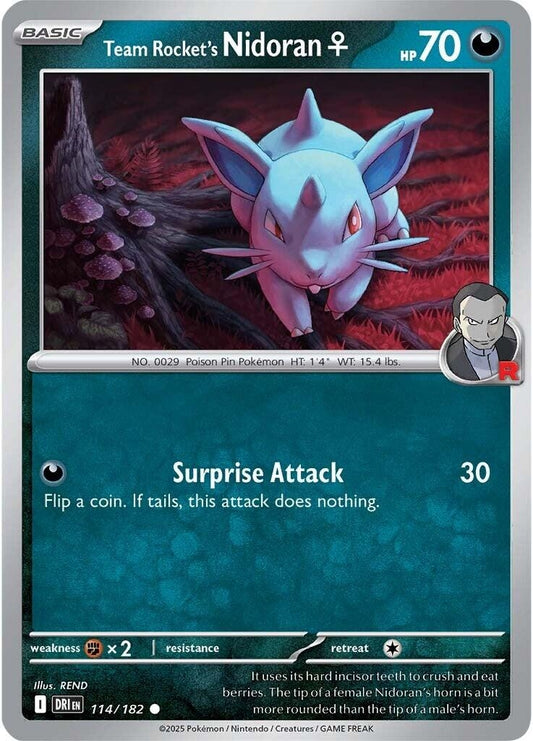 Team Rocket's Nidoran (114/182) (SV10: Destined Rivals)