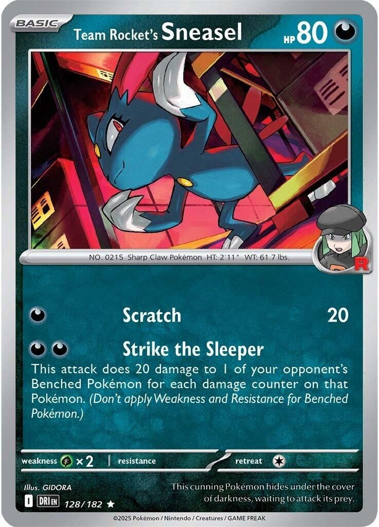 Team Rocket's Sneasel (128/182) (SV10: Destined Rivals)