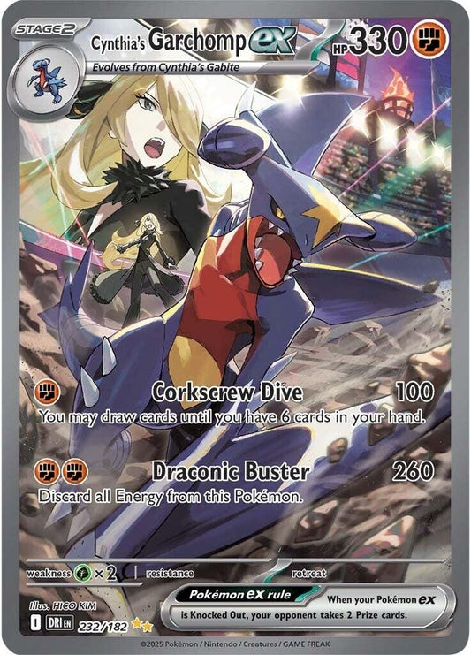 Cynthia's Garchomp ex (232/182) (SV10: Destined Rivals)