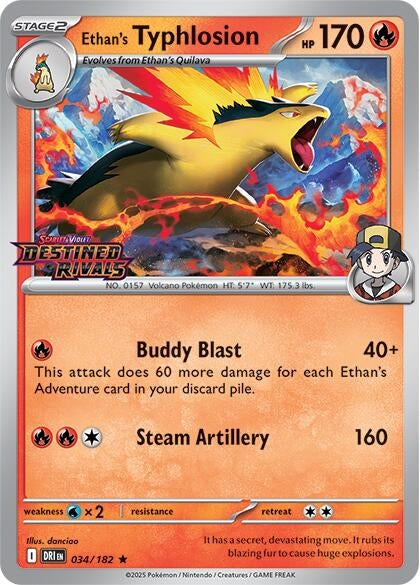 Ethan's Typhlosion (Destined Rivals Stamp) (034/182) (SV10: Destined Rivals)