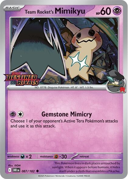 Team Rocket's Mimikyu (Destined Rivals Stamp) (087/182) (SV10: Destined Rivals)