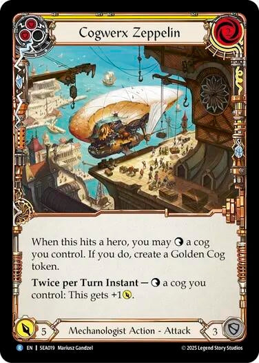 Image for Cogwerx Zeppelin (Yellow) (SEA019) (High Seas) - Flesh and Blood TCG