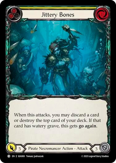 Image for Jittery Bones (Yellow) (SEA069) (High Seas) - Flesh and Blood TCG