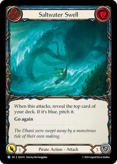 Image for Saltwater Swell (Blue) (SEA142) (High Seas) - Flesh and Blood TCG