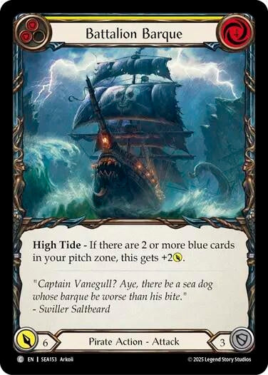 Image for Battalion Barque (Yellow) (SEA153) (High Seas) - Flesh and Blood TCG