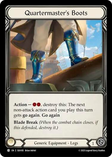 Image for Quartermaster's Boots (SEA185) (High Seas) - Flesh and Blood TCG