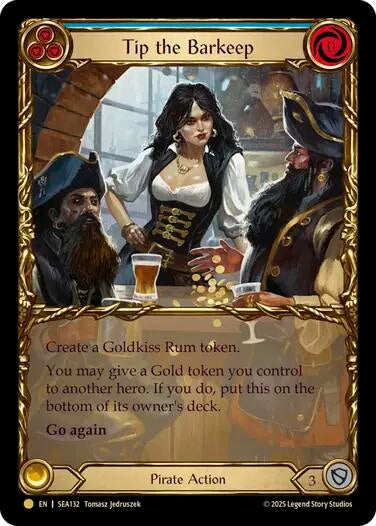 Image for Tip the Barkeep (Treasure) (SEA132) (High Seas) - Flesh and Blood TCG