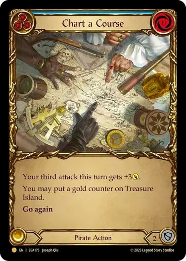Image for Chart a Course (Blue) (Treasure) (SEA175) (High Seas) - Flesh and Blood TCG