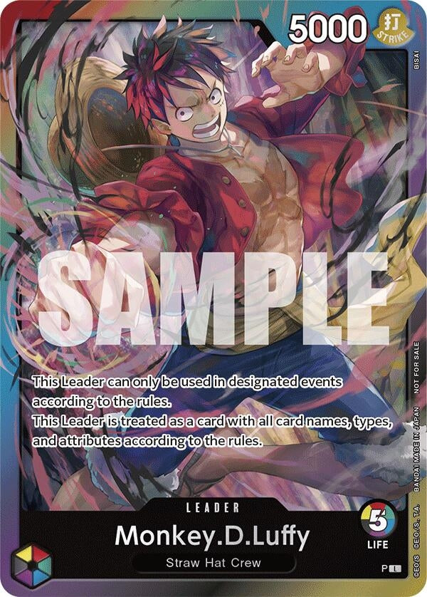 Image for Monkey.D.Luffy (A Fist of Divine Speed Release Event Leader) (P) [One Piece Promotion Cards] - One Piece Card Game
