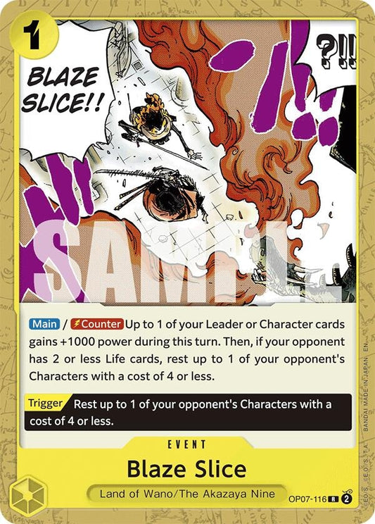 Image for Blaze Slice (Reprint) (OP07-116) (Starter Deck 28: GREEN/YELLOW Yamato) - One Piece Card Game