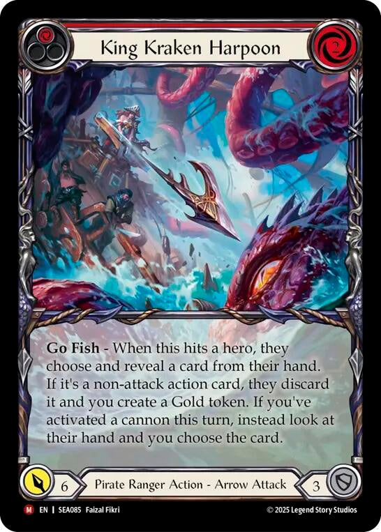 Image for King Kraken Harpoon (Extended Art) (SEA085) (High Seas) - Flesh and Blood TCG