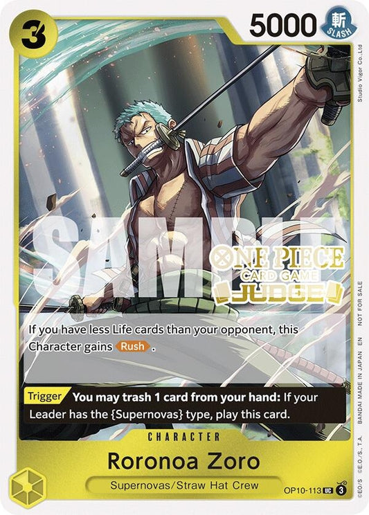 Image for Roronoa Zoro (Judge Pack Vol. 6) (OP10-113) (One Piece Promotion Cards) - One Piece Card Game