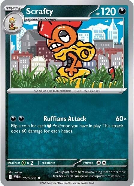 Scrafty (058/086) [SV: White Flare]