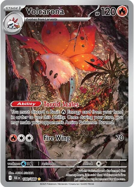 Volcarona (100/086) [SV: Black Bolt]