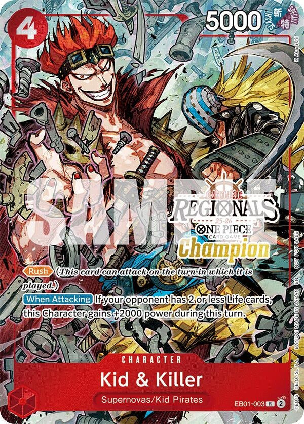 Image for Kid & Killer (Offline Regional Champion Card Set 2025 Vol.2) (EB01-003) (One Piece Promotion Cards) - One Piece Card Game
