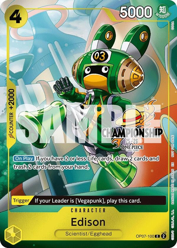Image for Edison (CS 25-26 Celebration Pack) (OP07-100) (One Piece Promotion Cards) - One Piece Card Game